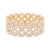 Gold-Plated-With-AB-Square-Shape-Hollow-Rhinestone-Stretch-Bracelet-Evening-Party-Jewelry-7-Inch-Gold AB