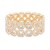 Gold-Plated-with-Square-Shape-Hollow-Rhinestone-Stretch-Bracelet-Evening-Party-Jewelry-7-Inch-Gold