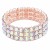 Rose-Gold-Plated-With-AB-Crystal-Stretch-Bracelets-Rose Gold AB