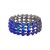 Black-Tone-with-Blue-AB-Pear-Shape-Rhinestone-4-Lines-Stretch-Bracelet-Evening-Party-Jewelry-7-Inch-Black Blue