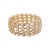 Gold-Plated-with-Topaz-Pear-Shape-Rhinestone-4-Lines-Stretch-Bracelet-Evening-Party-Jewelry-7-Inch-Topaz