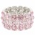 Rhodium-Plated-With-Pink-Color-Crystal-Stretch-Bracelets-Rhodium Pink