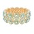Gold-Plated-with-Green-AB-2-Rows-Rhinestone-Stretch-Bracelet-Evening-Party-Jewelry-Gold Green