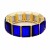 Gold-Plated-With-Blue-AB-Glass-Stretch-Bracelets-Blue AB