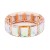 Rose-Gold-Plated-With-AB-Color-Glass-Stretch-Bracelets-Rose Gold AB