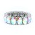 Rhodium-Plated-With-AB-Color-Glass-Stretch-Bracelets-Silver AB