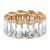 Gold-Plated-With-Clear-Glass-Stretch-Bracelets-Gold Clear