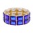 Gold-Plated-with-Blue-AB-Glass-Stretch-Bracelets-Blue AB