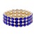 Gold-Plated-with-Royal-Blue-Glass-Stretch-Bracelets-Gold Blue