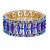 Gold-Plated-with-Blue-AB-Glass-Stretch-Bracelets-Blue AB