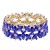 Gold-Plated-with-Blue-Glass-Stretch-Bracelets-Gold Blue