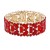 Gold-Plated-with-Red-Glass-Stretch-Bracelets-Gold Red