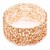 Rose-Gold-Plated-With-Peach-Color-Crystal-Stretch-Bracelet-Peach