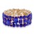 Gold-Plated-With-Blue-Color-Stretch-Bracelet-Gold Blue