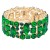 Gold-Plated-With-Green-Color-Stretch-Bracelet-Gold Green