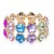 Gold-Plated-With-Multi-Crystal-Stretch-Bracelet-Gold Multi-color