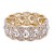 Gold-Plated-With-Clear-Crystal-Stretch-Bracelet-Gold