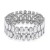 Rhodium-Plated-Stretch-Bracelet-with-Clear-Glass-Rhodium Clear