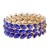 Gold-Plated-With-Blue-Color-Crystal-Stretch-Bracelet-Gold Blue