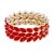 Gold-Plated-With-Red-Color-Crystal-Stretch-Bracelet-Gold Red