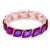 Rose-Gold-Plated-With-Ruby-Color-Stone-Stretch-Bracelet-Rose Gold Ruby Red