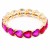 Gold-Plated-With-AB-Ruby-Crystal-Stretch-Bracelet-Gold Ab Ruby Red