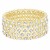 Matte-Gold-Plated-With-Clear-Crystal-Stretch-Bracelet-Matte Gold