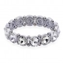 White Color with Crystal Stretch Bracelet