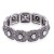 Antique-Silver-Plated-With-Clear-Crystal-Stretch-Bracelet-Antique Silver