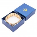 Gold Plated WIth Clear Crystal Stretch Bracelets