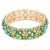 Gold-Plated-WIth-Green-AB-Crystal-Stretch-Bracelets-Green AB