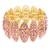 Gold-Plated-Stretch-Bracelet-with-Pink-Color-Crystal-Gold Pink