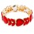Gold-Plated-Stretch-Bracelet-with-Red-Color-Crystal-Gold Red