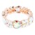Rose-Gold-Plated-Stretch-Bracelet-with-AB-Crystal-Rose Gold AB
