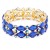 Gold-Plated-Stretch-Bracelet-with-Blue-Crystal-Gold Blue