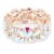 Rose-Gold-Plated-Stretch-Bracelet-with-AB-Crystal-Rose Gold AB