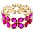 Gold-Plated-Stretch-Bracelet-with-Ruby-Color-Crystal-Gold Ruby