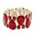 Gold-Plated-With-Red-Color-Crystal-Stretch-Bracelet-Gold Red