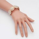 Gold Color With AB Crystal Stretch Bracelets