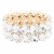 Gold-Plated-With-Clear-Crystal-Stretch-Bracelet-Gold Clear