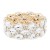 Gold-Plated-With-Clear-Crystal-Strech-Bracelet-Gold Clear