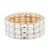 Gold-Plated-With-Clear-Crystal-Strech-Bracelet-Gold Clear