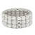 Rhodium-Plated-With-Clear-Crystal-Strech-Bracelet-Rhodium Clear