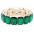 Gold-Plated-With-Green-Color-Crystal-Strech-Bracelet-Gold Green