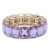 Gold-Plated-With-Purple-Color-Crystal-Strech-Bracelet-Gold Purple