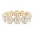 Gold-Plated-With-Clear-Crystal-Stretch-Bracelets-Gold Clear