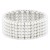 Rhodium-Plated-With-White-Color-Bead-Stretch-Bracelet-Rhodium White