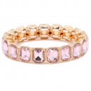 Gold Plated With Multi Crystal Stretch Bracelet