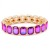 Gold-Plated-With-AB-Ruby-Crystal-Stretch-Bracelet-Gold Ruby