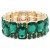 Gold-Plated-With-Green-Crystal-Stretch-Bracelet-Gold Green